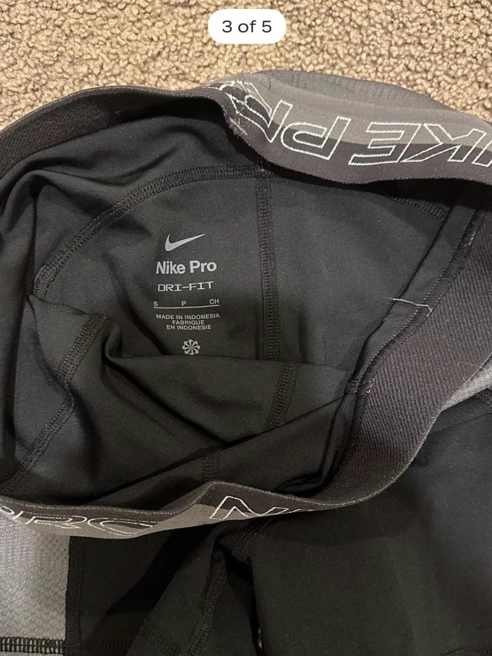 Nike Pro Black and Gray women’s Athletic Compression Shorts